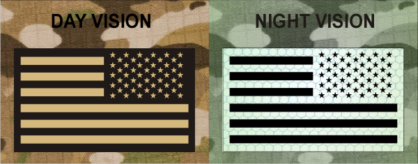 REVERSE USA IR SolasX patch Tan on IR Magic Black